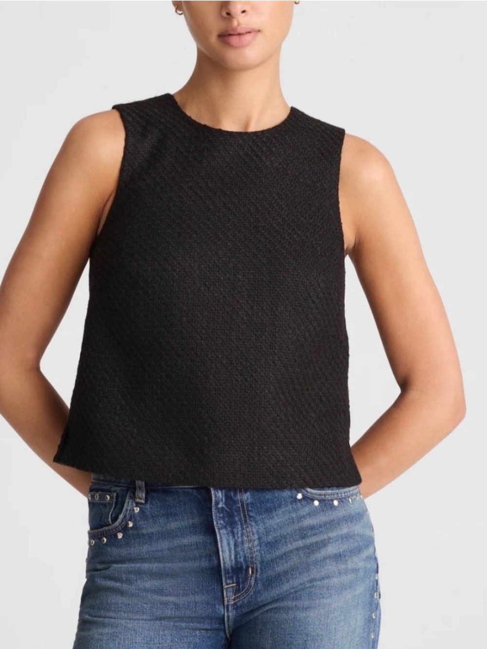 NWT Madewell Boxy Shell Top Tweed